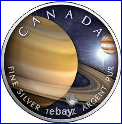 2022 Canada Maple Leaf Our Solar System PLANET SATURN coin 1 oz. 999 silver