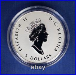 2022 Canada Silver Proof Maple Leaf 5 coin Set in Case with COA