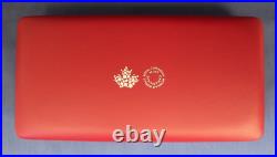 2022 Canada Silver Proof Maple Leaf 5 coin Set in Case with COA