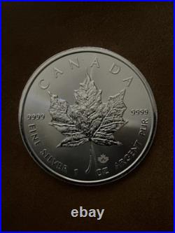 2022 Canadian Maple Leaf 1 oz 9999 Silver Bullion $5 Coin + Capsule 2022 Canadian Maple Leaf 1 oz 9999 Silver Bullion $5 Coin + Capsule