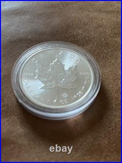 2022 Canadian Maple Leaf 1 oz 9999 Silver Bullion $5 Coin + Capsule