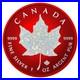 2022 Canadian Maple Leaf 1oz. 9999 Pur Color Space Red & Opal Coin