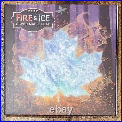2022 Fire and Ice Silver Canadian Maple Leaf, Number 171 Of 300 Made. 9999 Silver