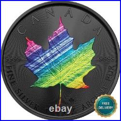 2022 Maple Leaf Rainbow Silver Black Ruthenium Canada Canada ONLY 250 BU #1