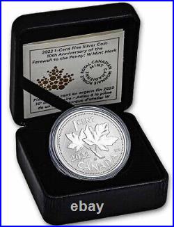 2022 RCM 1 oz Silver 10th Anniv of the Farewell to the Penny W Mint Mark