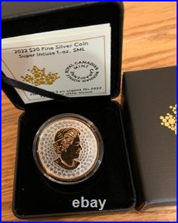 2022 Super Incuse Maple Leaf 1oz. 999 Coin Canada