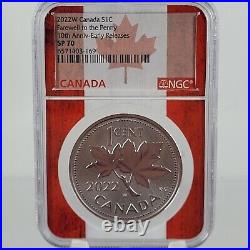 2022 W Canada 1 oz Silver Maple FAREWELL TO THE PENNY 10th Anniv NGC 70 ER S1C