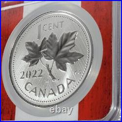 2022 W Canada 1 oz Silver Maple FAREWELL TO THE PENNY 10th Anniv NGC 70 ER S1C