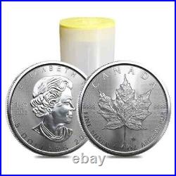 2023 1 Oz Canadian Silver Maple Leaf $5 Coin. 9999 Fine (Lot of 5) BU Ships Fast