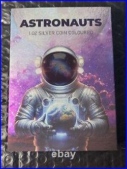 2023 1 oz. 999 Silver ASTRONAUTS Colorized Canada Maple Leaf Coin Box/COA Space