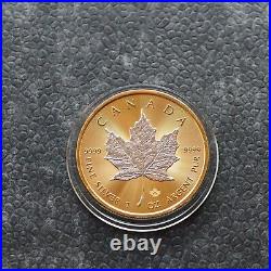 2023 1OZ Silver Silver Maple Leaf 24kt Space Gold Canada Canada NEW ONLY 500 BU