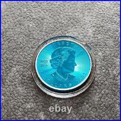 2023 1OZ Silver Silver Maple Leaf Blue Blue Space Canada NEW ONLY 500 BU