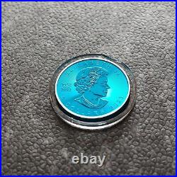 2023 1OZ Silver Silver Maple Leaf Blue Blue Space Canada NEW ONLY 500 BU