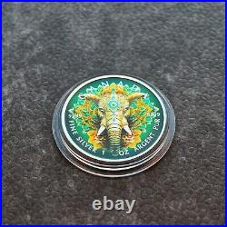 2023 1OZ Silver Silver Maple Leaf Mandala Elephant Elephant Canada Canada 100BU