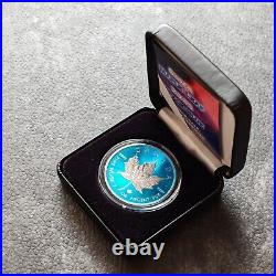 2023 1oz Silver Silver Maple Leaf Blue Blue Space Canada Canada NEW ONLY 500 BU #2