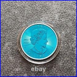 2023 1oz Silver Silver Maple Leaf Blue Blue Space Canada Canada NEW ONLY 500 BU #3