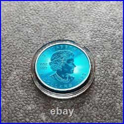 2023 1oz Silver Silver Maple Leaf Blue Blue Space Canada Canada NEW ONLY 500 BU #3