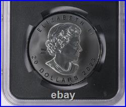 2023 $20 Canada Maple Leaf Super Incuse Black Rhodium NGC PR70 284