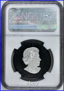 2023 $20 Canada Maple Leaf Super Incuse Black Rhodium NGC PR70 Reverse Proof