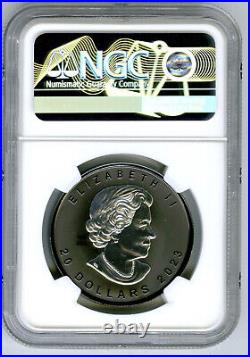 2023 $20 Canada Super Incuse Maple Leaf Black Rhodium Ngc Pf70 Silver Rev Proof