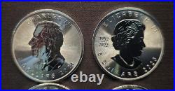 2023 & 2024 Canada Silver Maple Leaf 1 oz Coins Lot of 4 BU