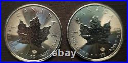 2023 & 2024 Canada Silver Maple Leaf 1 oz Coins Lot of 4 BU