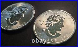2023 & 2024 Canada Silver Maple Leaf 1 oz Coins Lot of 4 BU