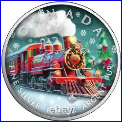 2023 $5 Christmas Train 1oz Silver Maple Leaf Coin