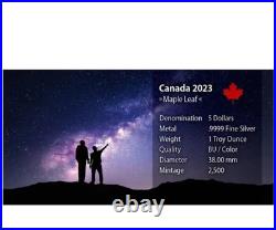 2023 Asteroid The Universe 1oz Silver Maple Leaf Coin