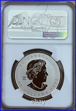 2023 Canada 1 oz Silver Maple Leaf Gilt Rev Proof Ultra High Relief OGP NGC PF70