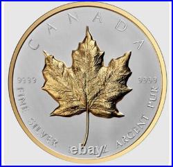 2023 Canada 1 oz Silver Maple Leaf Gilt Rev Proof Ultra High Relief OGP NGC PF70