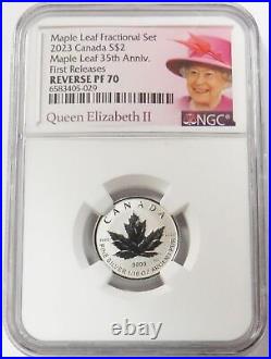 2023 Canada $2 Anniversary Maple Leaf Fractional Ngc Rev Pf 70 First Releases