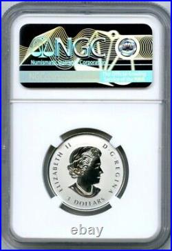 2023 Canada $3 1/4oz FINE SILVER MAPLE LEAF 35TH ANNIV NGC REVERSE PF70 FR