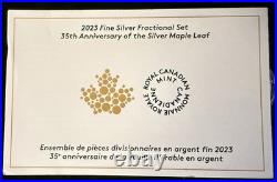 2023 Canada 35th Anniversary Silver Maple Leaf Silver Proof Fractional Set