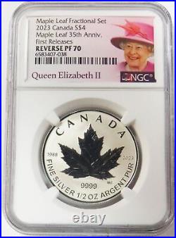 2023 Canada $4 Anniversary Maple Leaf Fractional Ngc Rev Pf 70 First Releases