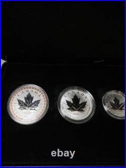 2023 Canada Fine Silver Fractional Set 35th Anniversary Silver Maple Leaf. 9999
