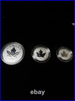 2023 Canada Fine Silver Fractional Set 35th Anniversary Silver Maple Leaf. 9999
