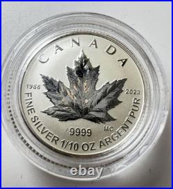 2023 Canada Fine Silver Fractional Set 35th Anniversary Silver Maple Leaf. 9999