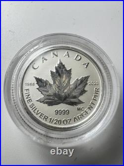 2023 Canada Fine Silver Fractional Set 35th Anniversary Silver Maple Leaf. 9999