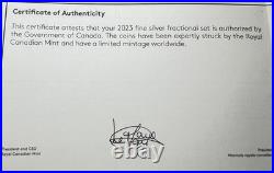 2023 Canada Fine Silver Fractional Set 35th Anniversary Silver Maple Leaf. 9999