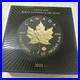 2023 Canada Maple Leaf 1 Oz. 999 Silver Round With Blk Platinum And 24k Gold