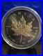 2023 Canada Maple Leaf 1 Oz. 999 Silver Round With Blk Platinum And 24k Gold