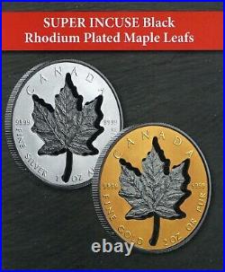 2023 Canada Maple Leaf Super Incuse Black Rhodium 1 Oz Silver NGC PF70 JP519