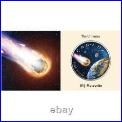 2023 Canada Meteorite The Universe Maple Leaf 1oz Silver Color Coin