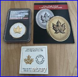 2023 Canada Silver Maple Leaf 1 oz Silver Proof UHR ULTRA HIGH RELIEF NGC PF70
