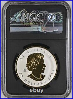 2023 Canada Silver Maple Leaf 1 oz Silver Proof UHR ULTRA HIGH RELIEF NGC PF70