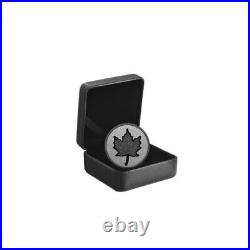 2023 Canada Super Incuse Black Rhodium Maple Leaf 1oz Silver Reverse Proof Coin