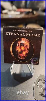 2023 Canadian Maple Eternal Flame Colorized 1 Oz. 9999 Silver Coin 079/250