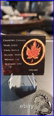 2023 Canadian Maple Eternal Flame Colorized 1 Oz. 9999 Silver Coin 079/250 2023 Canadian Maple Eternal Flame Colorized 1 Oz. 9999 Silver Coin 079/250