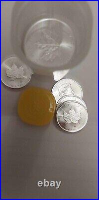 2023 Canadian Maple Leaf 1oz 9999 Silver Bullion Coins Full Tube Lot1